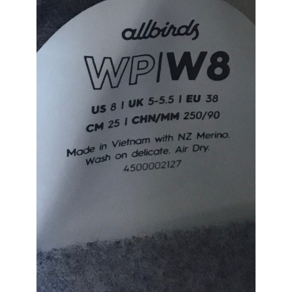 Allbirds Womens Wool Piper Woven Sneakers NWOT Size 8 - Picture 5 of 6